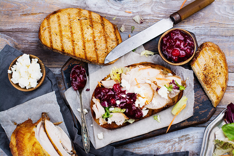 delicious open-faced sandwich