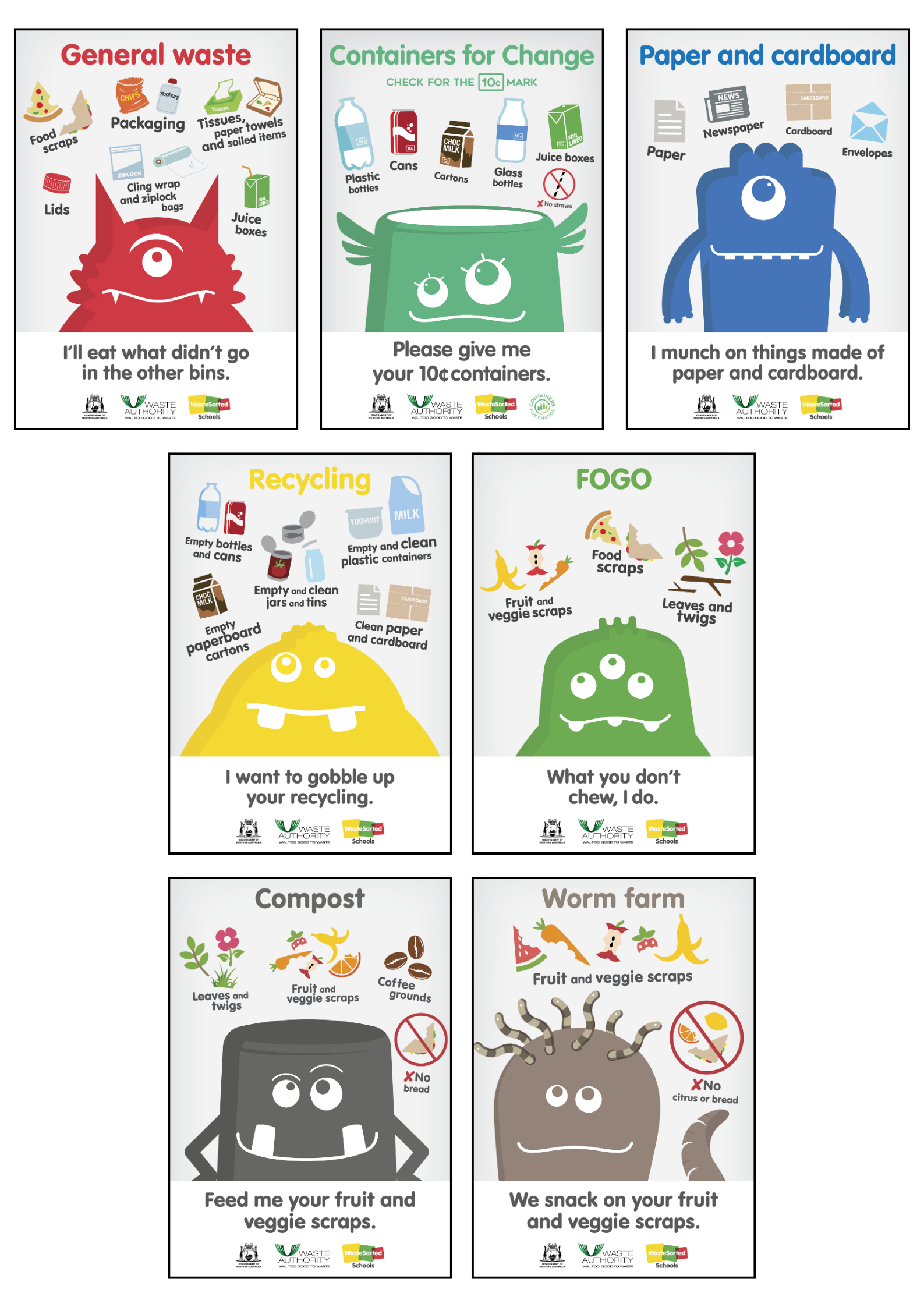 Monster bin signage