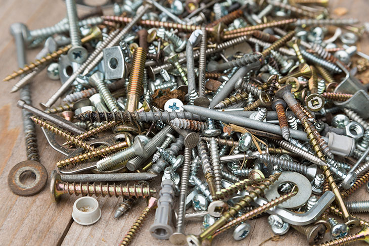 Pile of screws and bolts