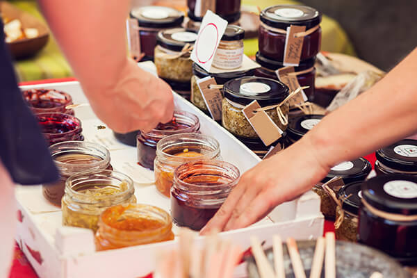 various jam jars