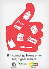 General waste with a FOGO service - thumbs up version