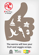 Worm farm - thumbs up version